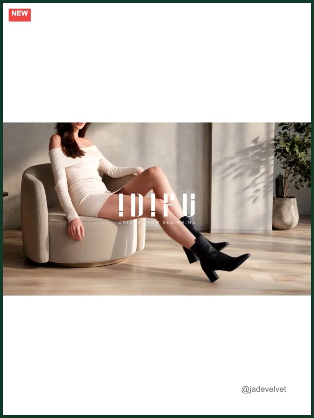 Square Toe Ankle Boots 3-Inch Block Heel Side Zipper